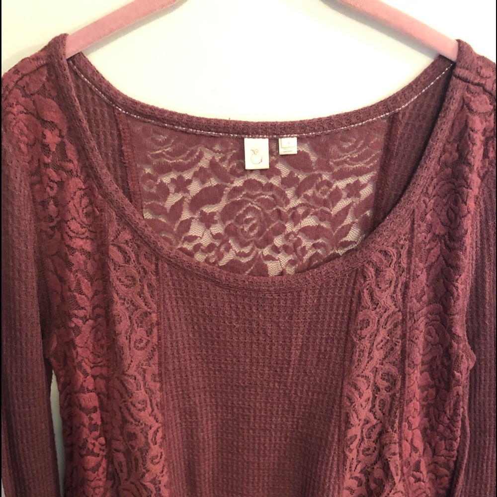 Free People Thermal Lace tunic